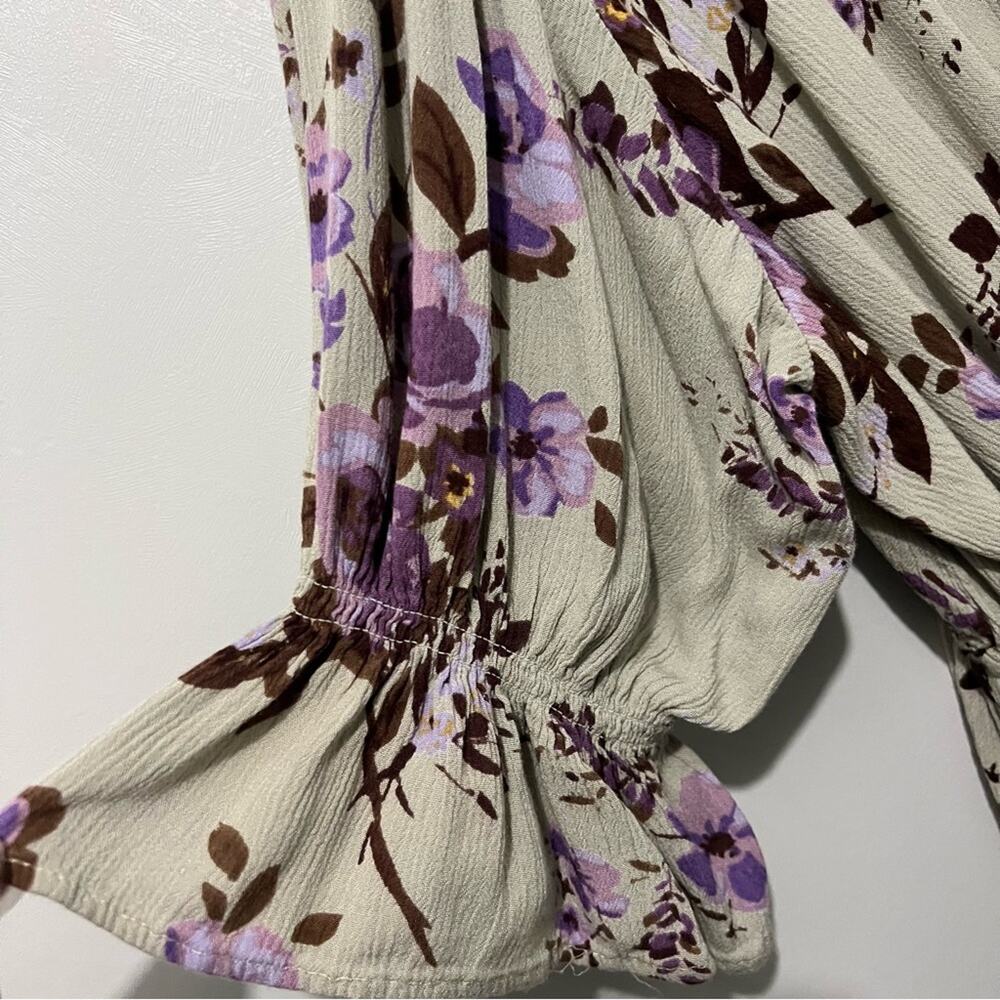 Romantic Gypsy Boho Chic Floral V-neck Tunic | Women’s Size 2X - Picture 4 of 11